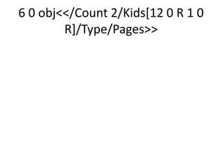 6 0 obj/Count 2/Kids[12 0 R 1 0
        R]/Type/Pages
 