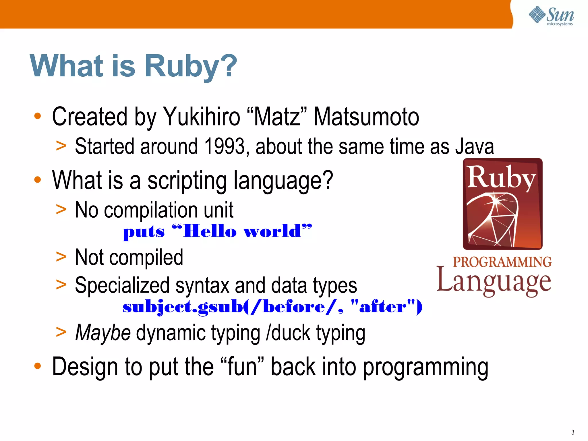 Rapid Development with Ruby/JRuby and Rails