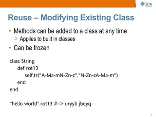 Rapid Development with Ruby/JRuby and Rails