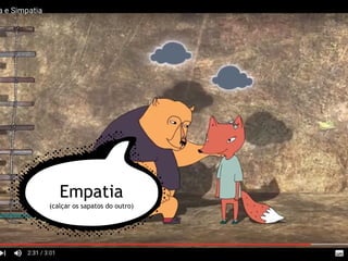 4
1
ttps://www.youtube.com/watch?v=_7BTwvVBrwE
Empatia
(calçar os sapatos do outro)
 