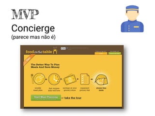 MVP
Concierge
(parece mas não é)
 