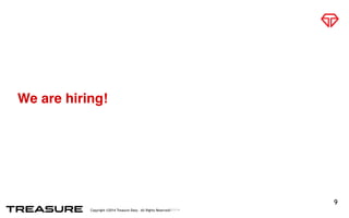 Copyright ©2014 Treasure Data. All Rights Reserved.
We are hiring!
10/2/14
9
 