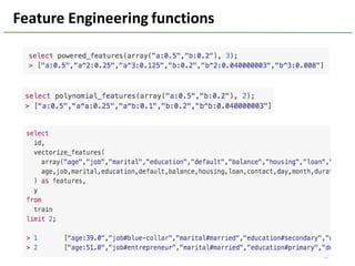 44
Feature	Engineering	functions
 