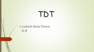 TDT
 Liyibeth Güiza Forero.
11-B
 