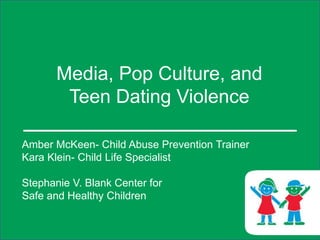 The "New Normal"? A Close Look at Teen Dating Violence--Amber ...
