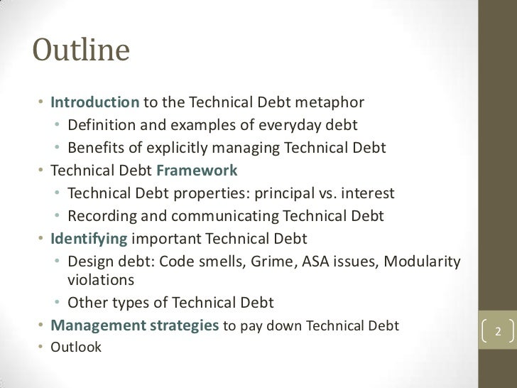 Identifying And Managing Technical Debt