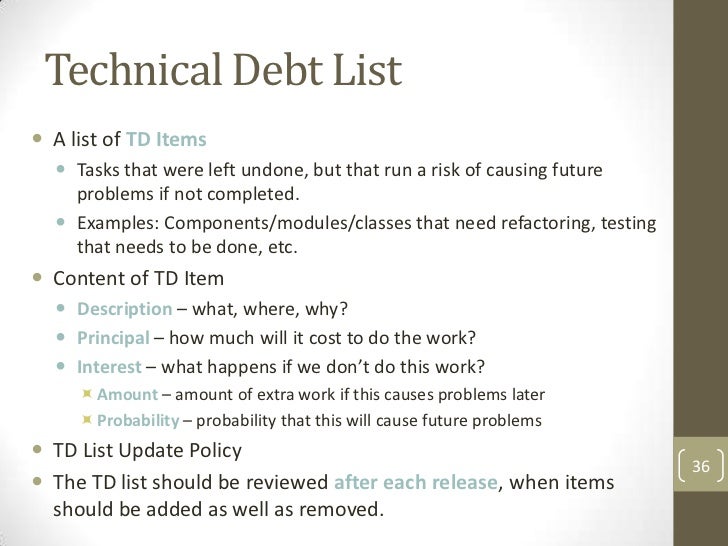 Identifying And Managing Technical Debt Identifying And Managing Technical Debt