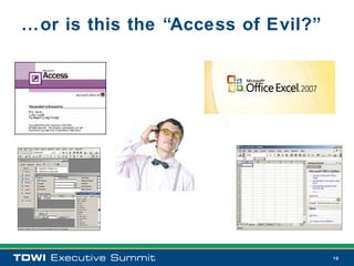 …or is this the “Access of Evil?”




                                    10
 