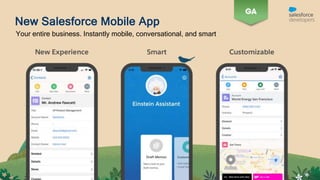 New Salesforce Mobile App
Your entire business. Instantly mobile, conversational, and smart
 