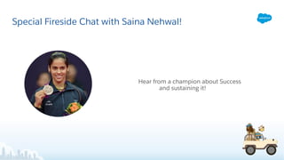 Special Fireside Chat with Saina Nehwal!
Hear from a champion about Success
and sustaining it!
 
