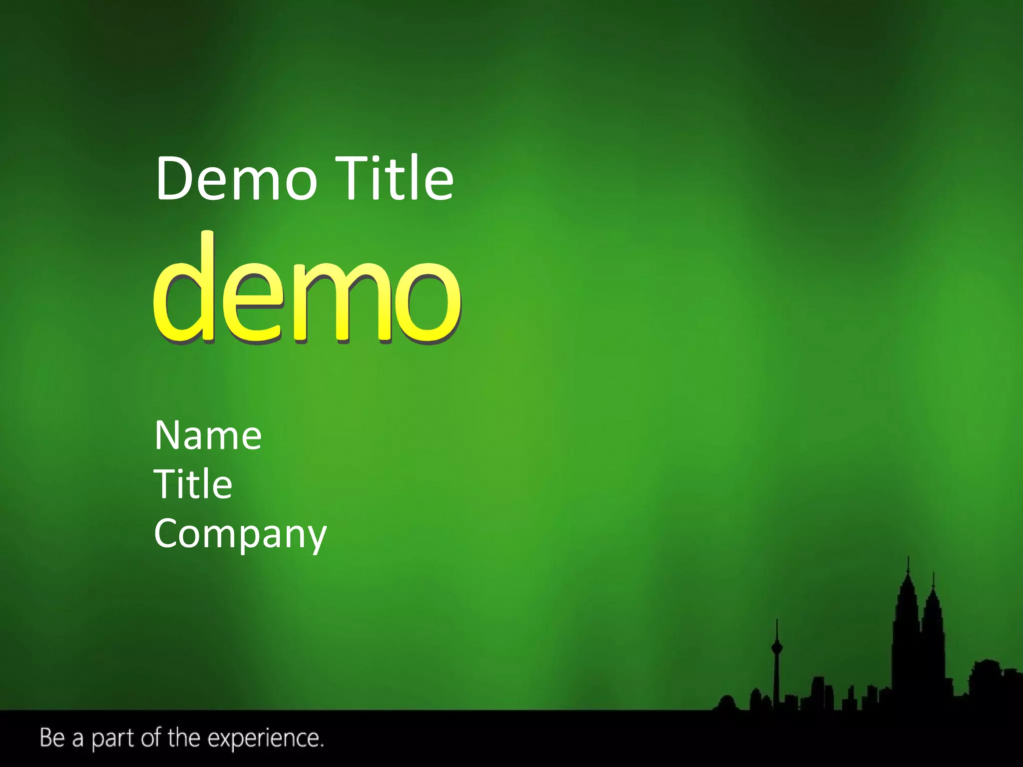 Demo Title Name Title Company demo 