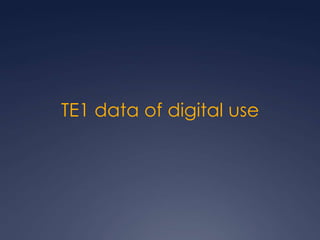 TE1 data of digital use

 