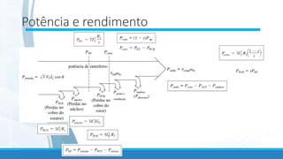 Potência e rendimento
 