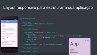 Layout responsivo para estruturar a sua aplicação
 