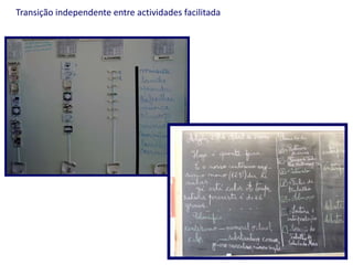 Transição independente entre actividades facilitada
 