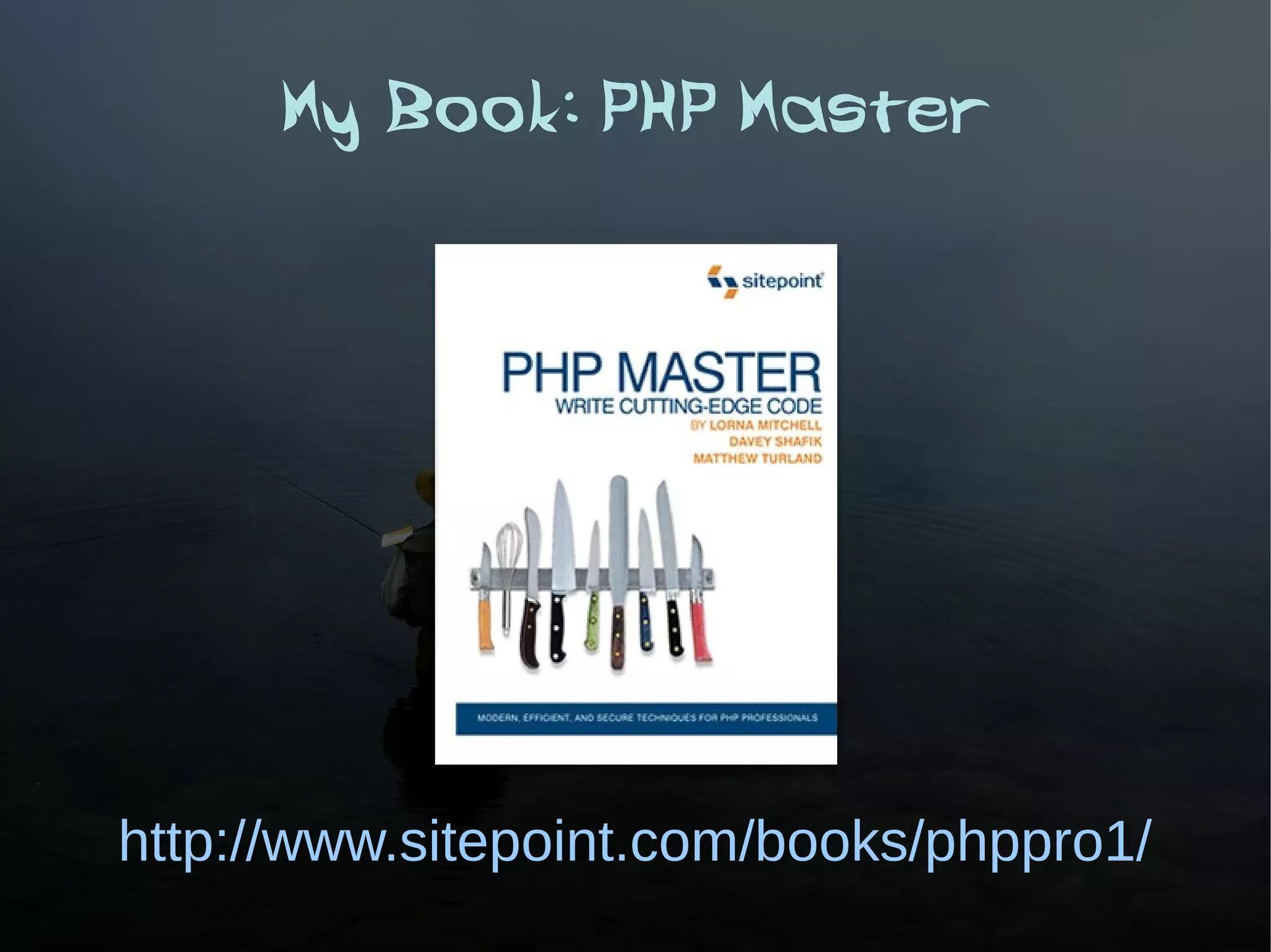 My Book: PHP Master




http://www.sitepoint.com/books/phppro1/
 