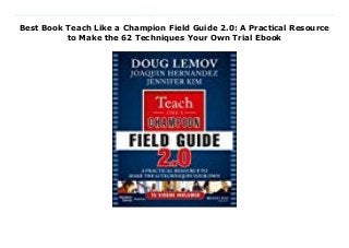 Best Book Teach Like a Champion Field Guide 2.0: A Practical Resource
to Make the 62 Techniques Your Own Trial Ebook
Download Here https://nn.readpdfonline.xyz/?book=1119254140 The must-have companion workbook to the bestselling Teach Like a Champion 2.0 Teach Like a Champion Field Guide 2.0 is the teacher's hands-on guide to improving their craft. In Teach Like a Champion 2.0, veteran teaching coach Doug Lemov updated, improved upon, and replaced the original edition of this global bestseller, setting forth 62 of the most rigorously vetted and critically observed teaching techniques around. Field Guide 2.0 is a practical workbook for these 62 techniques, outlining all the tools a teacher needs to make champion teaching a reality in their classroom starting now. Coauthored by fellow educators Joaquin Hernandez and Jennifer Kim, the book is a practical guide for adapting the techniques to fit classrooms and teachers everywhere. With over 75 video clips of the techniques in play and 100+ field-tested activities to boot, Field Guide 2.0 is the professional development tool every school leader dreams of. It's the teaching playbook that every teacher, principal, and coach should have in their library, chock-full of actionable tools that unlock a teacher's potential so they can push their students to do the same!The updated '2.0' version of Teach Like a Champion written to update, improve upon and replace the originalJust like Teach Like a Champion Field Guide helped educators put the original 49 techniques into practice, Field Guide 2.0 is the ultimate resource for the 62 techniques in Teach Like a Champion 2.0. They're the most rigorous, champion-vetted techniques yet and this book takes you through them from top to bottom with the kind of clarity and breadth you've come to expect from the experts at Teach Like a Champion. The book includes:Practical approaches to each of the 62 techniques 75+ video clips with analysis of the techniques in play in the classroom (note: for online access of this content, please visit my.teachlikeachampion.com) Hands-on activities to bring the 62 techniques from the page
into the classroom Teach Like a Champion 2.0 is a book by educators for educators. It's about giving teachers what they need to share their strengths so that every teacher, from first year rookie to third-year veteran, can approach their classes with the skills they need for their students to succeed. Teach Like a Champion Field Guide 2.0 is the indispensable guide to getting there, one technique at a time. Download Online PDF Teach Like a Champion Field Guide 2.0: A Practical Resource to Make the 62 Techniques Your Own, Read PDF Teach Like a Champion Field Guide 2.0: A Practical Resource to Make the 62 Techniques Your Own, Download Full PDF Teach Like a Champion Field Guide 2.0: A Practical Resource to Make the 62 Techniques Your Own, Download PDF and EPUB Teach Like a Champion Field Guide 2.0: A Practical Resource to Make the 62 Techniques Your Own, Download PDF ePub Mobi Teach Like a Champion Field Guide 2.0: A Practical Resource to Make the 62 Techniques Your Own, Downloading PDF Teach Like a Champion Field Guide 2.0: A Practical Resource to Make the 62 Techniques Your Own, Download Book PDF Teach Like a Champion Field Guide 2.0: A Practical Resource to Make the 62 Techniques Your Own, Read online Teach Like a Champion Field Guide 2.0: A Practical Resource to Make the 62 Techniques Your Own, Download Teach Like a Champion Field Guide 2.0: A Practical Resource to Make the 62 Techniques Your Own Doug Lemov pdf, Download Doug Lemov epub Teach Like a Champion Field Guide 2.0: A Practical Resource to Make the 62 Techniques Your Own, Download pdf Doug Lemov Teach Like a Champion Field Guide 2.0: A Practical Resource to Make the 62 Techniques Your Own, Download Doug Lemov ebook Teach Like a Champion Field Guide 2.0: A Practical Resource to Make the 62 Techniques Your Own, Read pdf Teach Like a Champion Field Guide 2.0: A Practical Resource to Make the 62 Techniques Your Own, Teach Like a Champion Field Guide 2.0: A
Practical Resource to Make the 62 Techniques Your Own Online Read Best Book Online Teach Like a Champion Field Guide 2.0: A Practical Resource to Make the 62 Techniques Your Own, Download Online Teach Like a Champion Field Guide 2.0: A Practical Resource to Make the 62 Techniques Your Own Book, Read Online Teach Like a Champion Field Guide 2.0: A Practical Resource to Make the 62 Techniques Your Own E-Books, Read Teach Like a Champion Field Guide 2.0: A Practical Resource to Make the 62 Techniques Your Own Online, Read Best Book Teach Like a Champion Field Guide 2.0: A Practical Resource to Make the 62 Techniques Your Own Online, Read Teach Like a Champion Field Guide 2.0: A Practical Resource to Make the 62 Techniques Your Own Books Online Read Teach Like a Champion Field Guide 2.0: A Practical Resource to Make the 62 Techniques Your Own Full Collection, Read Teach Like a Champion Field Guide 2.0: A Practical Resource to Make the 62 Techniques Your Own Book, Read Teach Like a Champion Field Guide 2.0: A Practical Resource to Make the 62 Techniques Your Own Ebook Teach Like a Champion Field Guide 2.0: A Practical Resource to Make the 62 Techniques Your Own PDF Download online, Teach Like a Champion Field Guide 2.0: A Practical Resource to Make the 62 Techniques Your Own pdf Read online, Teach Like a Champion Field Guide 2.0: A Practical Resource to Make the 62 Techniques Your Own Read, Read Teach Like a Champion Field Guide 2.0: A Practical Resource to Make the 62 Techniques Your Own Full PDF, Read Teach Like a Champion Field Guide 2.0: A Practical Resource to Make the 62 Techniques Your Own PDF Online, Download Teach Like a Champion Field Guide 2.0: A Practical Resource to Make the 62 Techniques Your Own Books Online, Read Teach Like a Champion Field Guide 2.0: A Practical Resource to Make the 62 Techniques Your Own Full Popular PDF, PDF Teach Like a Champion Field Guide 2.0: A Practical Resource to Make the 62
Techniques Your Own Download Book PDF Teach Like a Champion Field Guide 2.0: A Practical Resource to Make the 62 Techniques Your Own, Download online PDF Teach Like a Champion Field Guide 2.0: A Practical Resource to Make the 62 Techniques Your Own, Read Best Book Teach Like a Champion Field Guide 2.0: A Practical Resource to Make the 62 Techniques Your Own, Download PDF Teach Like a Champion Field Guide 2.0: A Practical Resource to Make the 62 Techniques Your Own Collection, Download PDF Teach Like a Champion Field Guide 2.0: A Practical Resource to Make the 62 Techniques Your Own Full Online, Read Best Book Online Teach Like a Champion Field Guide 2.0: A Practical Resource to Make the 62 Techniques Your Own, Read Teach Like a Champion Field Guide 2.0: A Practical Resource to Make the 62 Techniques Your Own PDF files
 