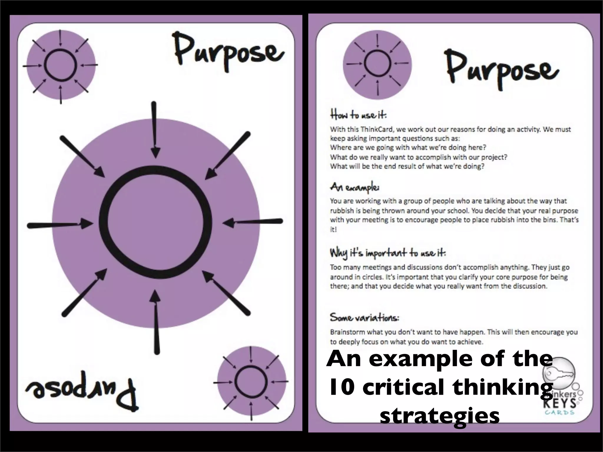 An example of the
10 critical thinking
    strategies
 