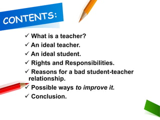 Teacher student relationship | PPTX