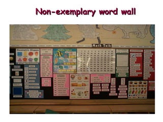 Non-exemplary word wall 