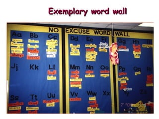 Exemplary word wall 