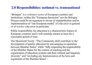Teacher Education, the European Dimension  Slide 3