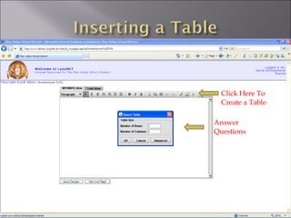 Click Here To Create a Table  Answer Questions 