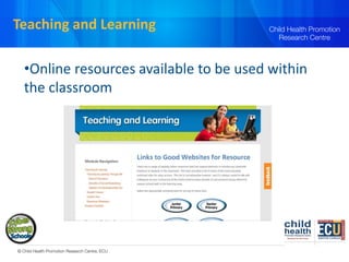 Teaching and Learning
•Online resources available to be used within
the classroom
 