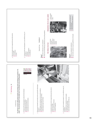Listening
Youwillhearsomeonetalkingaboutpeople’spersonalitytraitsandfeelings.Forquestions1-5,
checkthecorrectanswerintheanswerbox.Youwilllistentotherecordingtwice.
Answers
0ABC
1ABC
2ABC
3ABC
4ABC
5ABC
TestTrainingB
0.Thetopicoftheradioprogramisaboutthelinkbetween
A.personalityandself-esteem.
B.personalityandprofession.
C.personalityandcommunication.
1.Beingawareofpeople’spersonalitytraitsmaybenefitrelationships
becauseit
A.helpspeoplesolveindividualcommunicationproblems.
B.letspeopleinteracteffectivelywithothers.
C.allowspeopletogetmorefriends.
2.Competitivepeoplecanberecognizedbecausetheytendto
A.keepalowprofile.
B.haveagreatsenseofhumor.
C.lookforrecognition.
3.Tointeractwithcompetitivepeopleinamoreeffectiveway,it’s
advisableto
A.recognizetheirdisciplinetoachievegoals.
B.criticizetheirpersonality.
C.listenattentivelytowhattheysay.
VP5_TestTraining_B.indd5923/03/201608:01:34a.m.
SpeakingCandidateA
Stage1
uuTalkaboutcelebrationswithcandidateB.
uuChooseoneofthefollowingcelebrationsandusetheguidelines.
4.Reservedpeoplecanberecognizedbecausetheytendto
A.besociable.
B.beambitious.
C.beshy.
5.Tointeractwithreservedpeopleinamoreeffectiveway,it’s
advisableto
A.bepolite.
B.beagoodlistener.
C.beindifferent.
•Whatcelebration/talkabout/goingto?
•When/celebrated?
•Whatactivities/done/tocelebrateit?
•redenvelopes
•fireworks
•familyreunion
•specialdinner
•lanterns
•parades
TheChineseNewYearIndependenceDayinyourcountry
•militaryparades
•liveconcerts
•other…
Stage2
uuFindoutcandidateB’scelebration.
uuAskhim/herquestionsusingtheguidelinesontheright.
VP5_TestTraining_B.indd6023/03/201608:01:36a.m.
59
VP5 TestTra B montaje.indd 59 3/30/16 10:05 AM
 