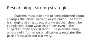 The Dynamic Roles of Teachers and Students in Effective Learning ...