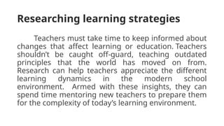 The Dynamic Roles of Teachers and Students in Effective Learning ...