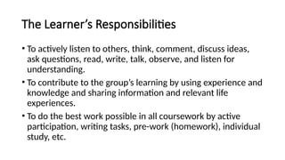 The Dynamic Roles of Teachers and Students in Effective Learning ...