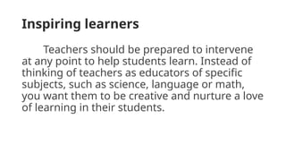 The Dynamic Roles of Teachers and Students in Effective Learning ...