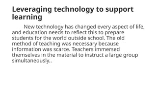 The Dynamic Roles of Teachers and Students in Effective Learning ...