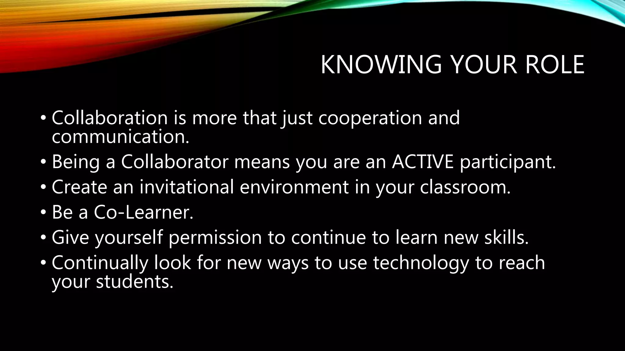 Teacher as a collaborator presentation | PPTX