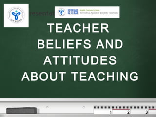 Your logo
TEACHER
BELIEFS AND
ATTITUDES
ABOUT TEACHING
 
