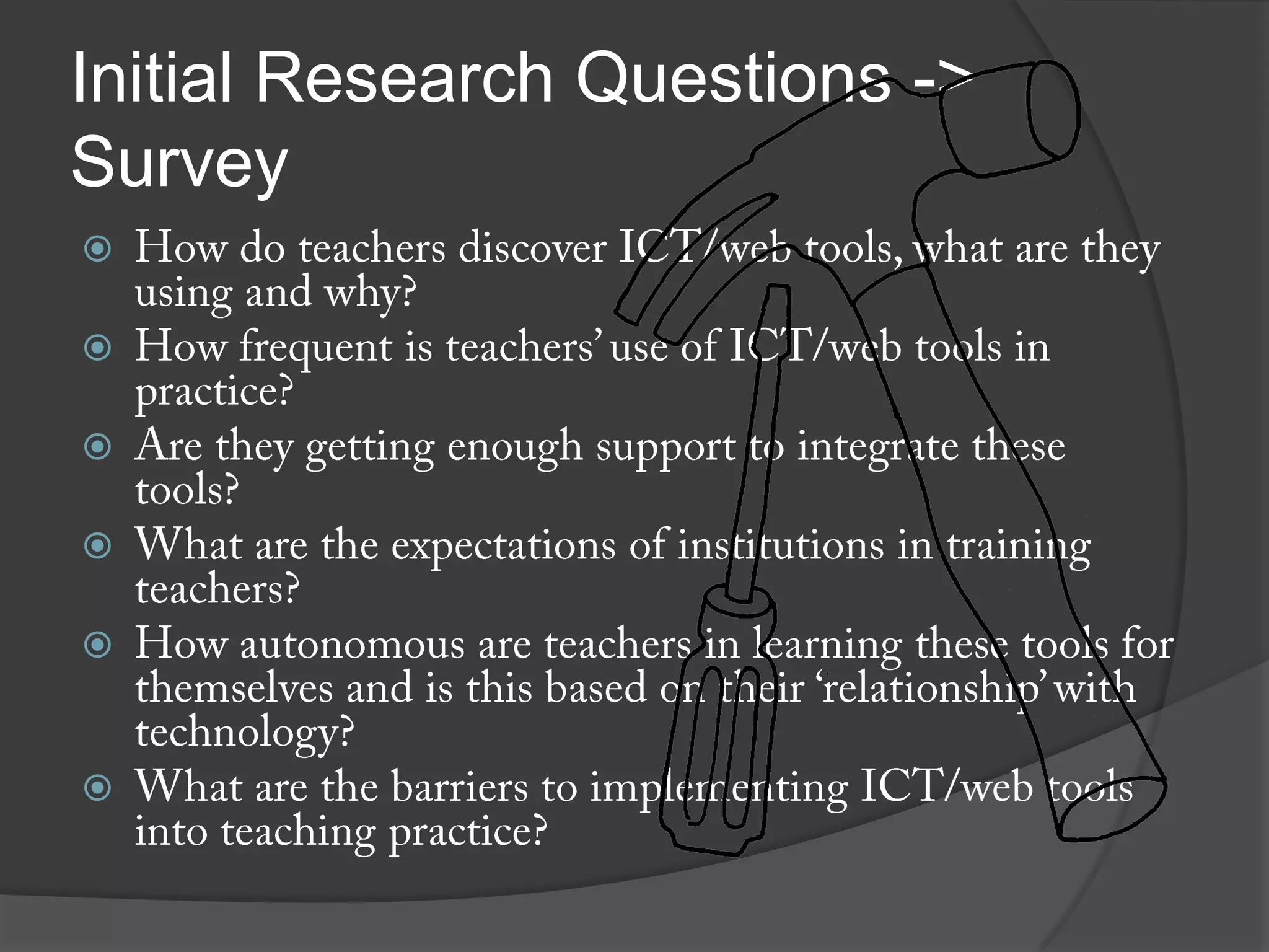 Initial Research Questions ->
Survey






 