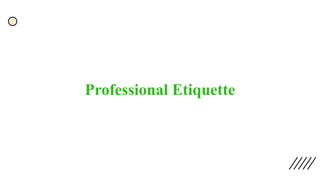 Professional Etiquette | PPTX