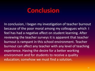 Teacher Burnout powerpoint