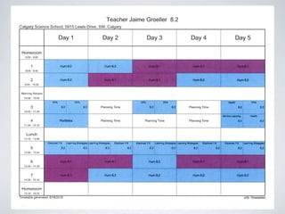 COLLABORATION

• inquiry
        is WHAT we
 do - collaboration is
 HOW we do it

• subject
        / grade
 partners

• schedule   2010/2011
 