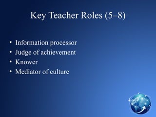 Teacher Roles and Characteristics inside the Classroom | PPTX