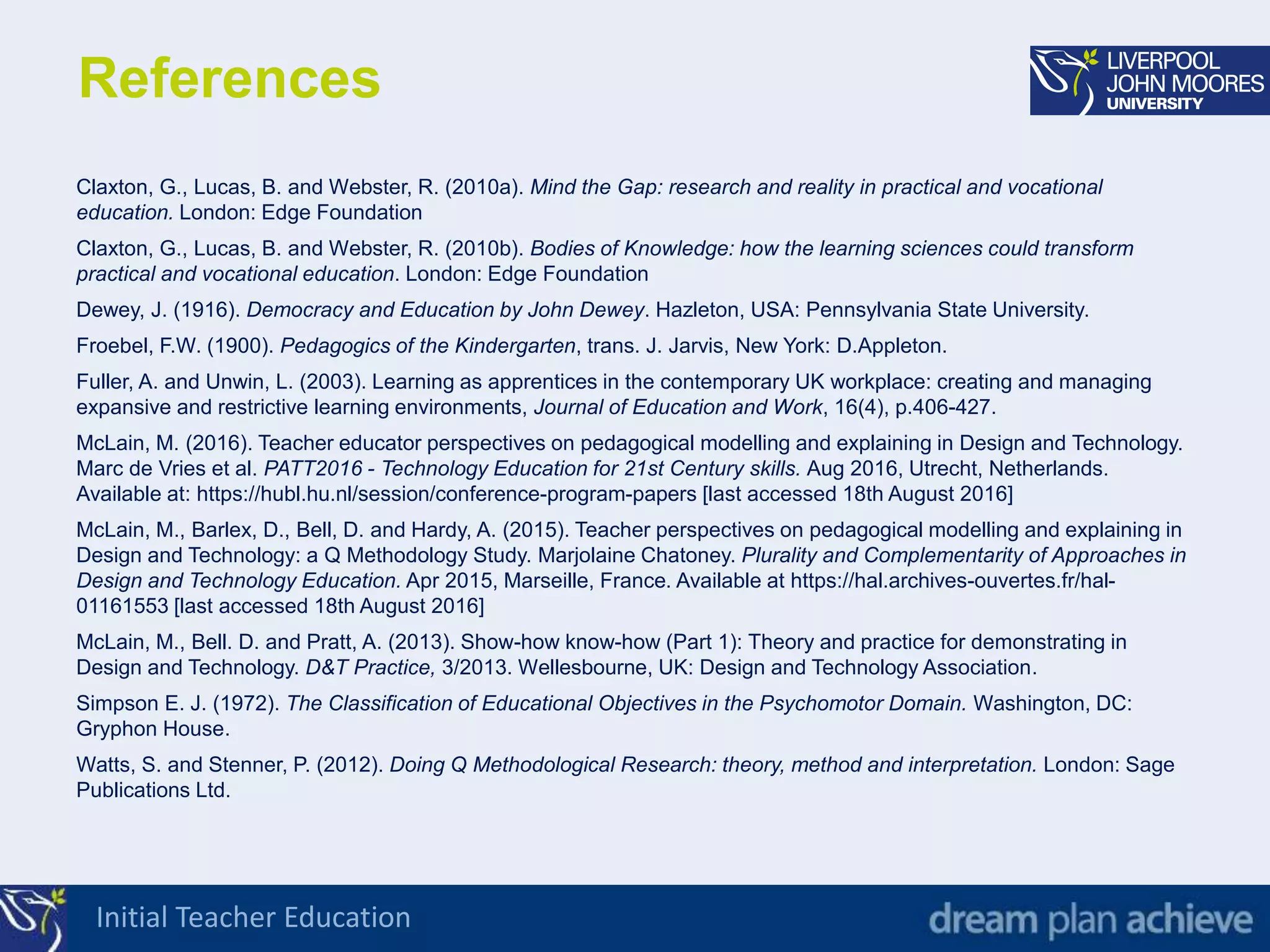 Teacher educator perspectives on pedagogical modelling and explaining ...