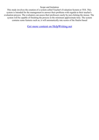 Teacher Evaluation Essay | PDF