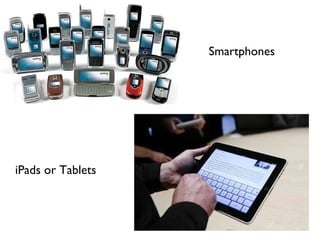 Smartphones iPads or Tablets 
