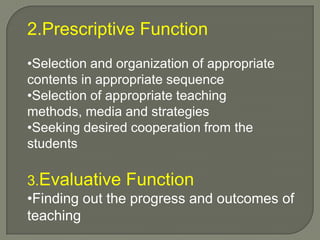 2.Prescriptive FunctionSelection and organization of appropriate contents in appropriate sequence