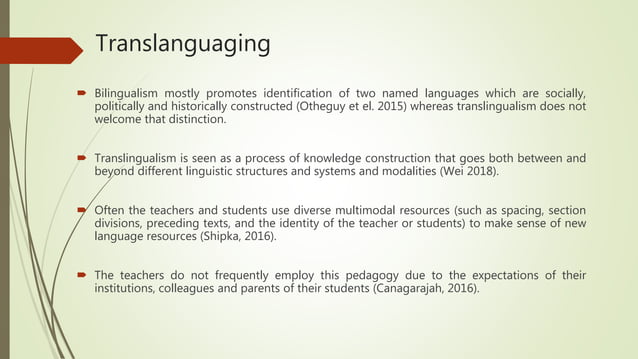 Teacher identity through translanguaging | PPT