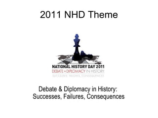 2011 NHD Theme Debate & Diplomacy in History:  Successes, Failures, Consequences 