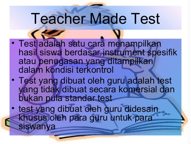 Teacher-made test example image