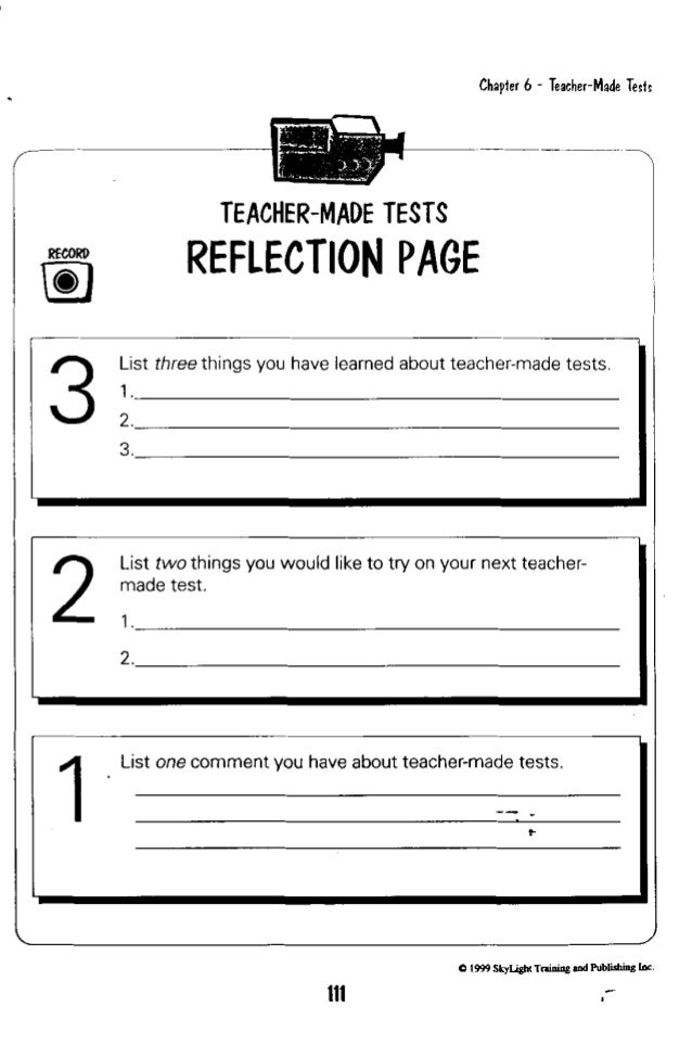 Teacher made tests