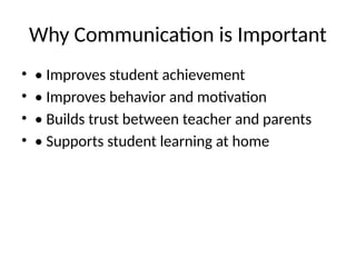 Effective Teacher–Parent Communication Strategies for Student Success ...